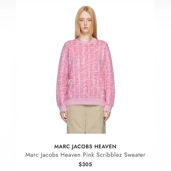 Marc Jacobs Pink Heaven By Marc Jacobs Scribblez Sweater XS - Picture 13 of 17
